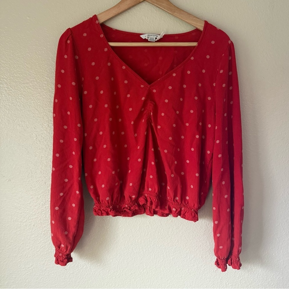 American Eagle Outfitters Red Blouse 2 for $22 ❇️